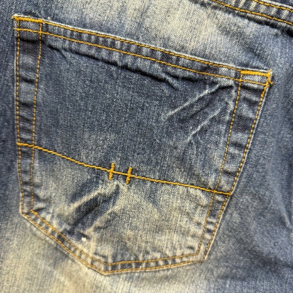 US Polo Assn Mens Blue Denim Jean Shorts Jorts Size 32 Baggy Loose Y2K - Picture 5 of 5